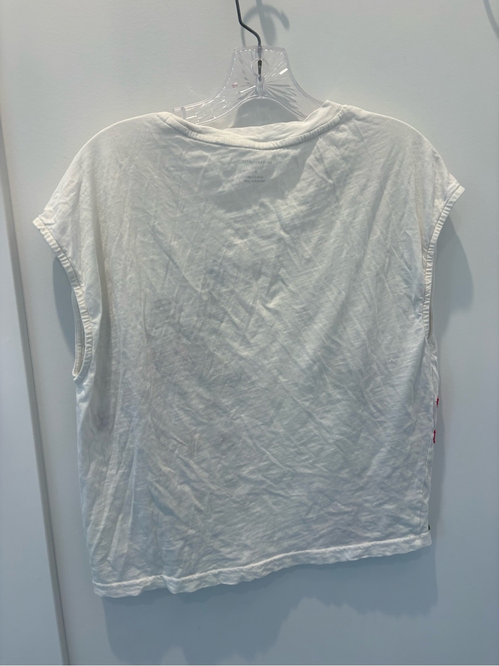 Anthropologie White Tank with Multicolor Floral Embroidery - Picture 3 of 3